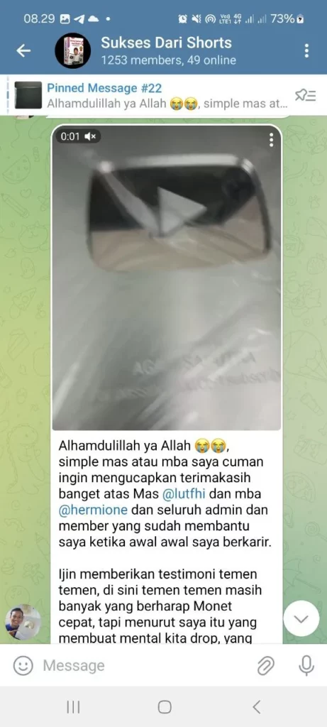 Testimoni Kelas Sukses Dari Shorts - Agam Saputra